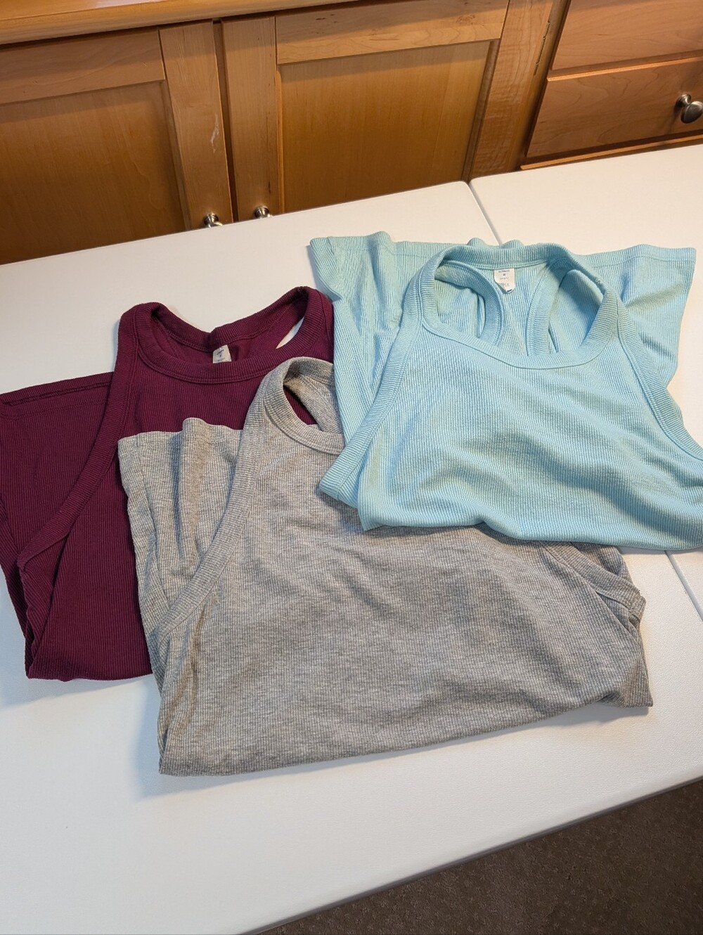 Old Navy Active Ultralite Go-Dry Tanks - Gray, Blue & Burgundy